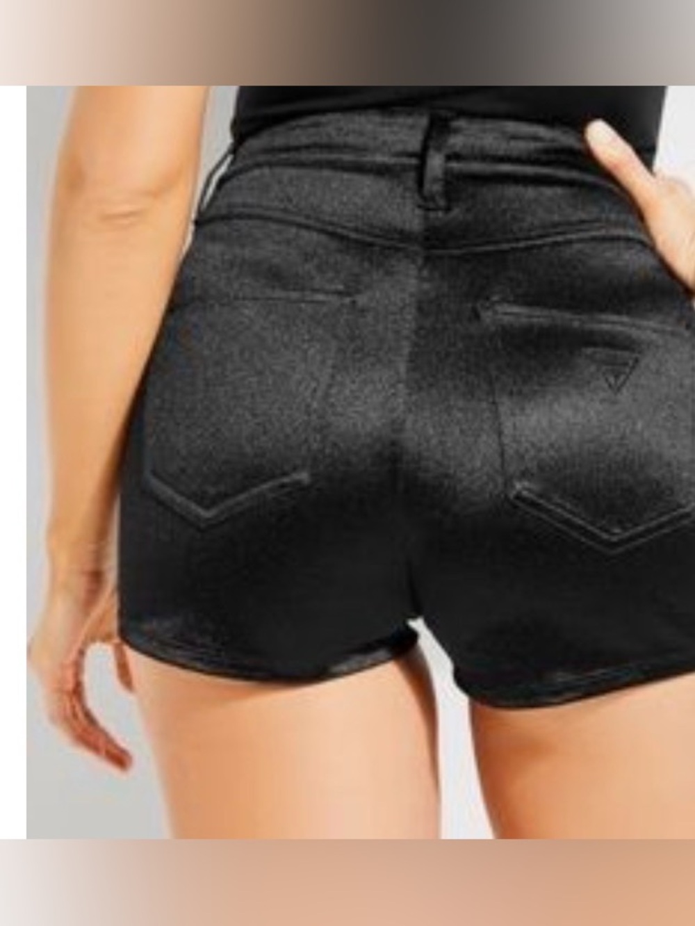 NWT DEADSTOCK GUESS JAMAICA HIGH WAISTED BLACK SHORTS SZ 8